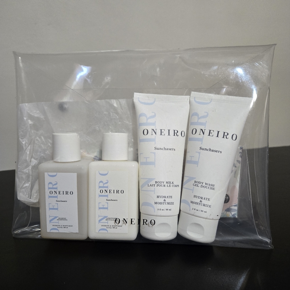 Brand new!! New Oneiro 5 piece set of bath & beauty products